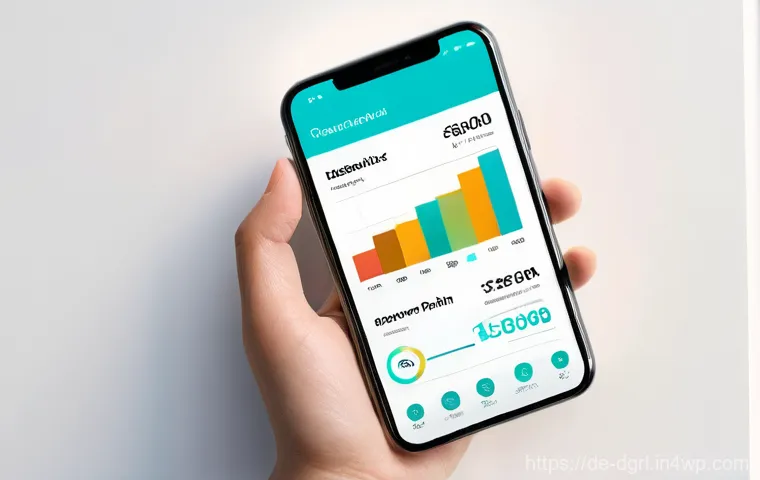 디지털 페인 관리에 적합한 KPI 설정 - **Prompt:** A clean, minimalistic, and modern smartphone displaying an elegantly designed digital pa...