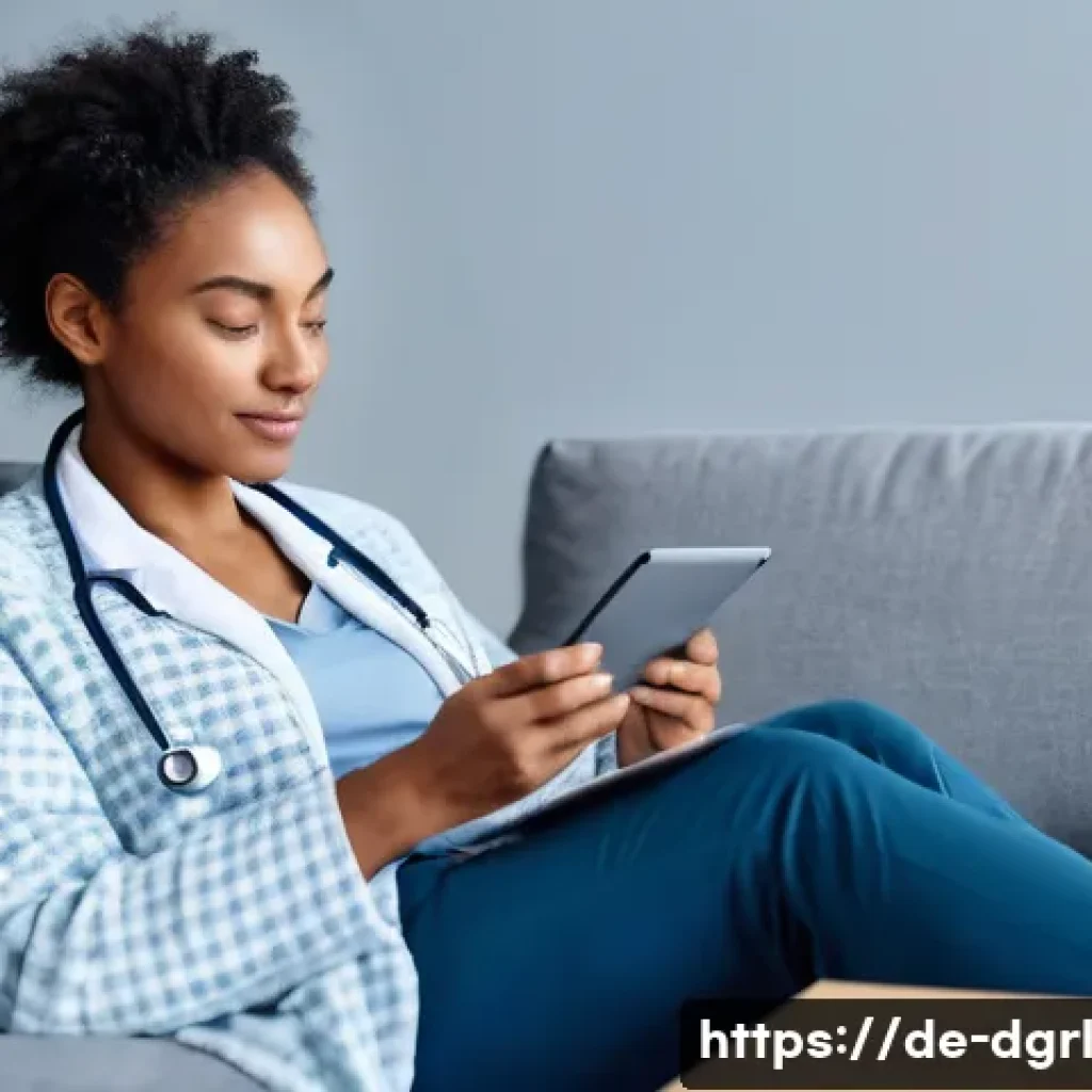디지털 페인 관리의 기회와 위협 - **Prompt 1: Telemedicine Consultation from Home**
"A cozy and well-lit living room, featuring a ...
