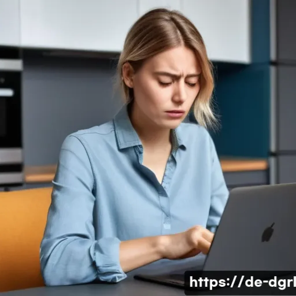 디지털 페인 관리와 사용자 경험 UX - **Digital Frustration with Online Banking**
* **Prompt:** A young German woman in her late 20s...